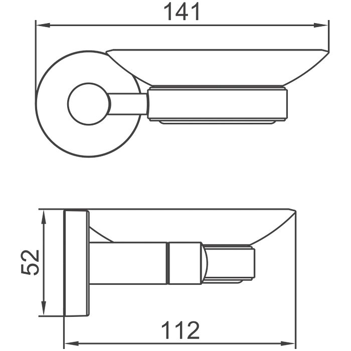 Мыльница Ledeme L71702, настенная — изображение 2