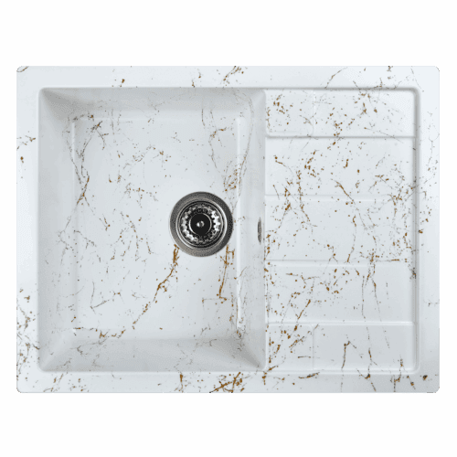 Кухонная мойка Wisent WB22-13, бело-золотой