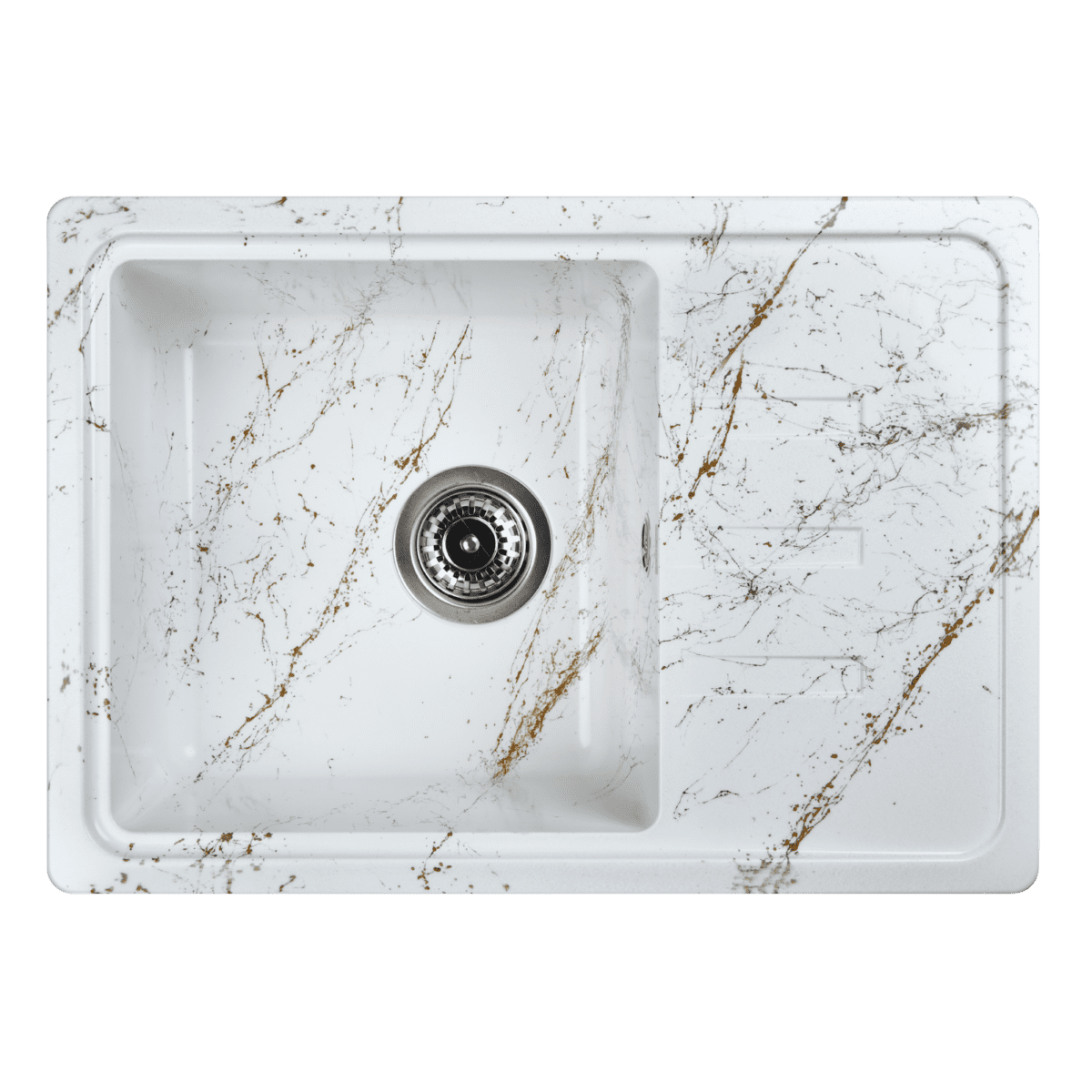 Кухонная мойка Wisent WB15-13, бело-золотой