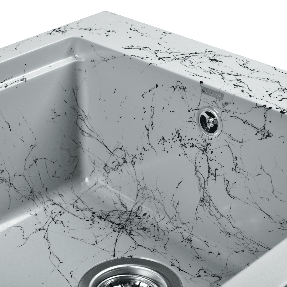 Кухонная мойка Wisent WB15-13, бело-золотой — изображение 3