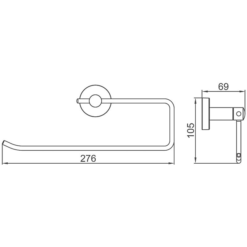 Держатель бумажного полотенца Ledeme L71703B-2, чёрный — изображение 2