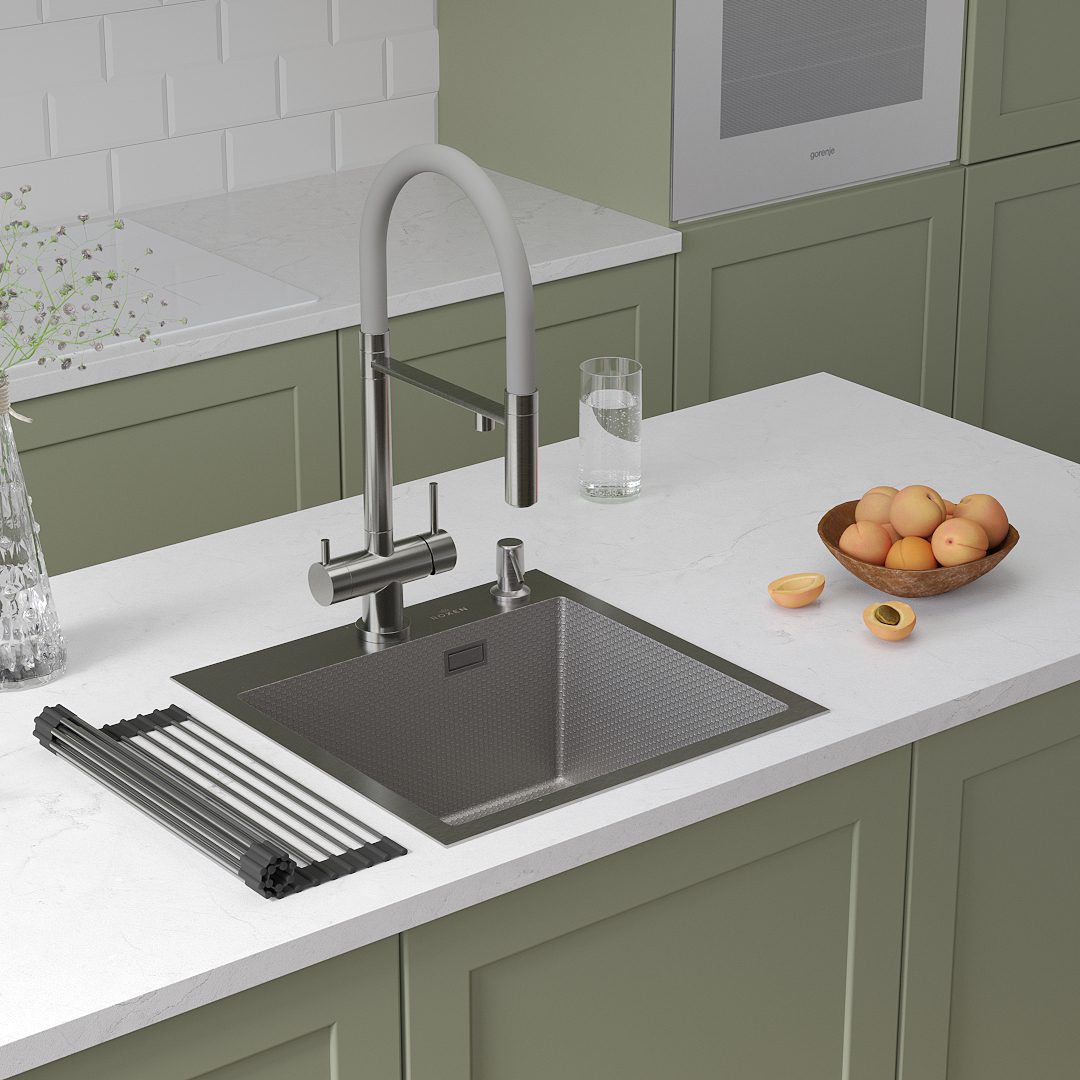 Кухонная мойка Roxen Simple 560220-45 сатин/матовая — изображение 2