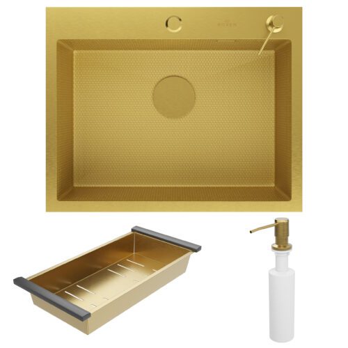 Кухонная мойка Roxen Snake 560220-60-GS золото/декорированная