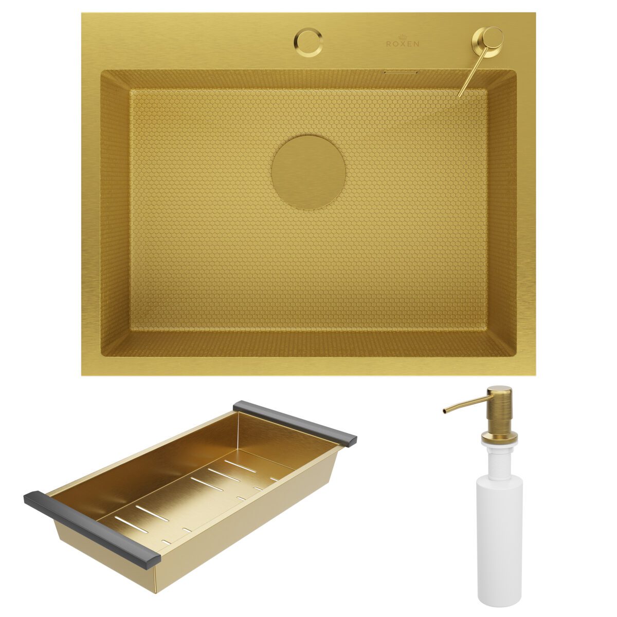 Кухонная мойка Roxen Snake 560220-60-GS золото/декорированная