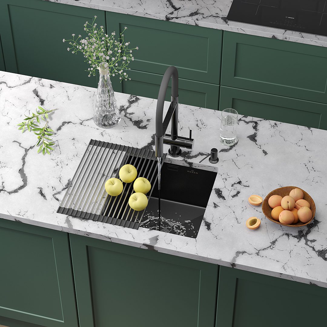 Кухонная мойка Roxen Uno 560210-44B графит/матовая — изображение 12