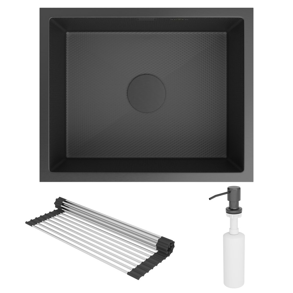 Кухонная мойка Roxen Uno 560210-54-BS графит/декорированная — изображение 9