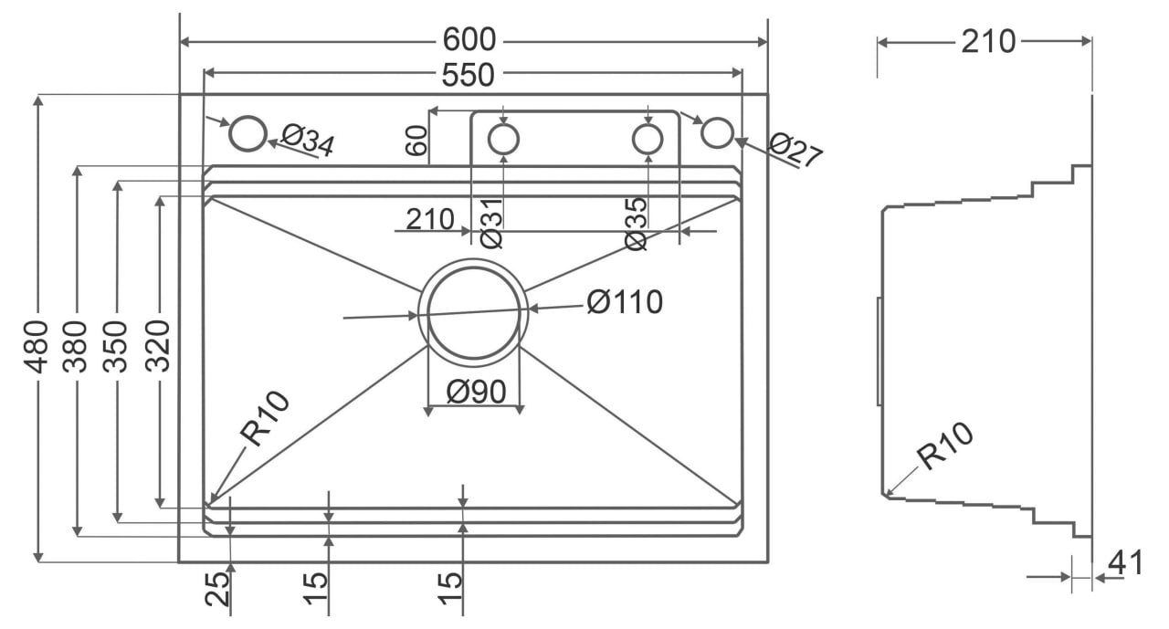 Многофункциональная кухонная мойка Roxen Stage Plus 560250-60-S сатин/декорированная — изображение 18