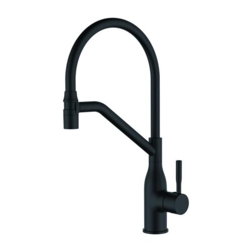 Смеситель для кухни с гибким изливом Ledeme L4798B-2, чёрный/чёрный