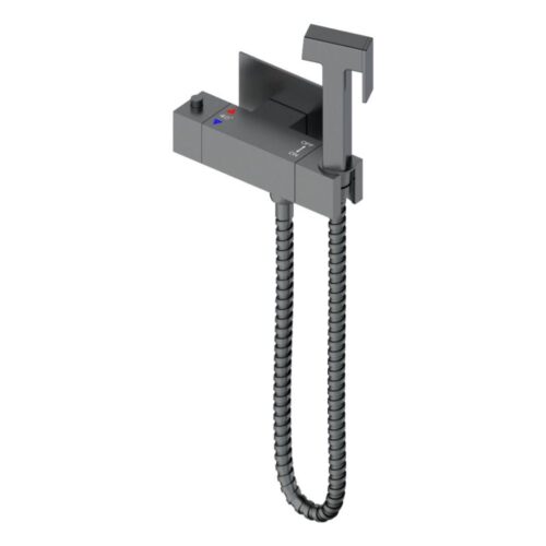 Термостатический смеситель для гигиенического душа GERHANS K15383D-1, оружейная сталь