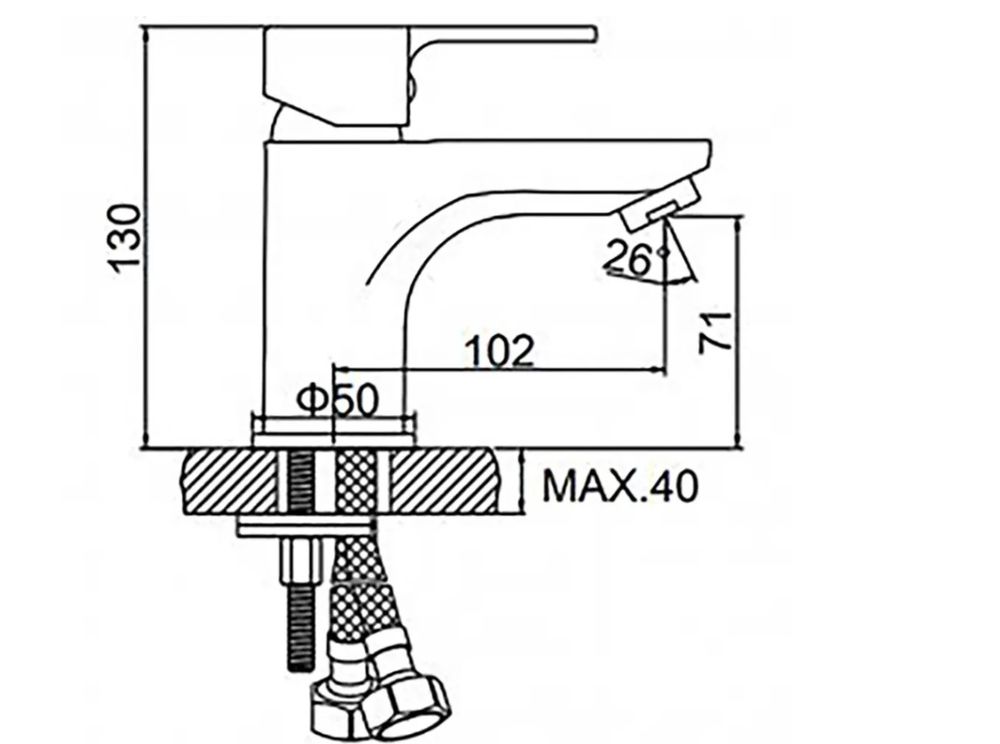 Смеситель для умывальника Wisent WG1003 — изображение 3