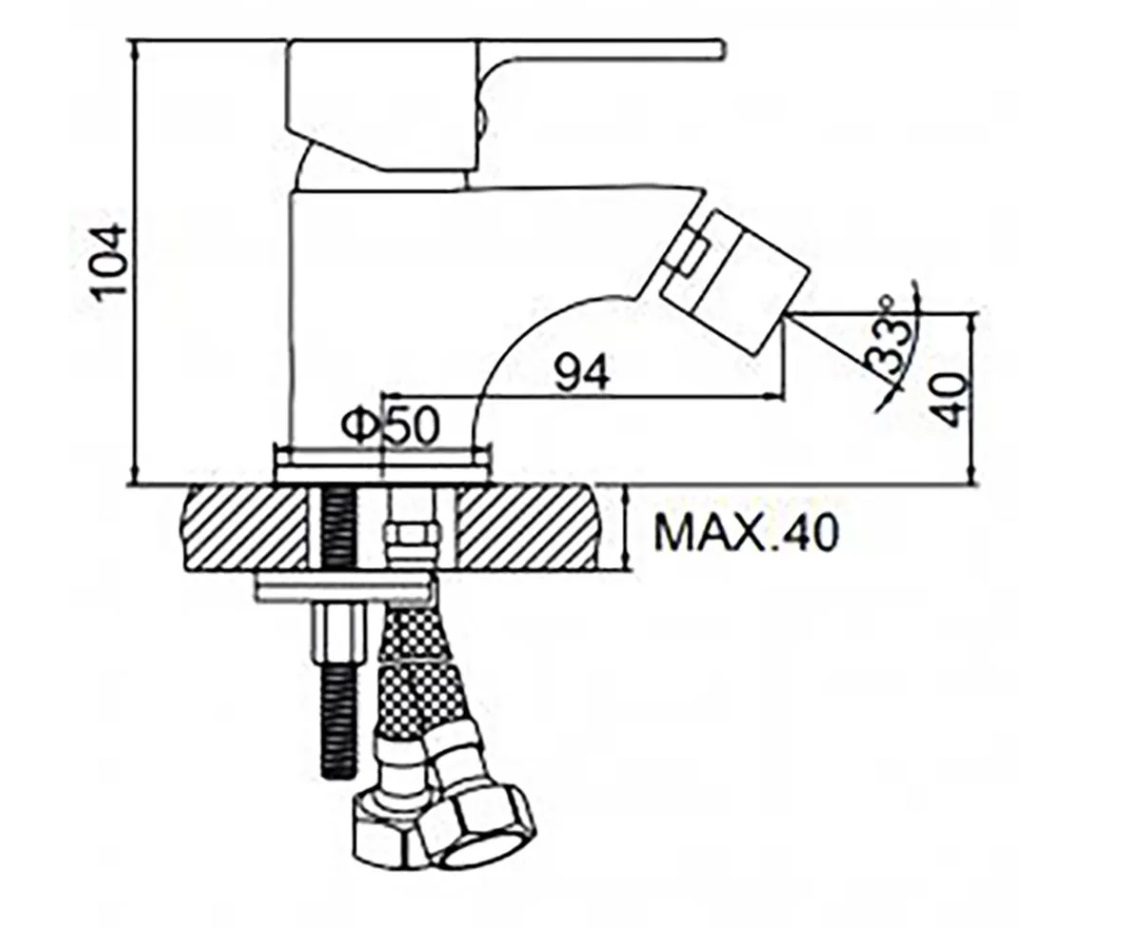 Смеситель для биде Wisent WG5003W, белый/хром — изображение 4