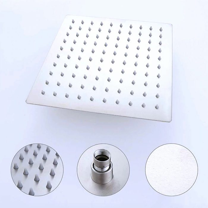 Верхняя лейка 25 x 25 см, тропический душ Ledeme L70014-25 — изображение 3