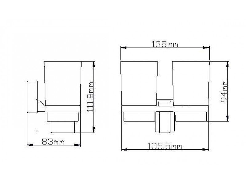Стаканы с настенным держателем Wisent WP2608 — изображение 2