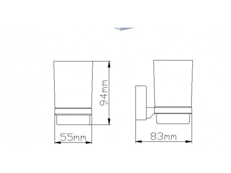 Стакан с настенным держателем Wisent WP2706 — изображение 2