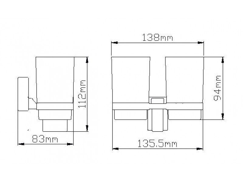 Стаканы с настенным держателем Wisent WP2708 — изображение 2