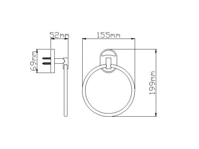 Держатель полотенца Wisent WP2804, "кольцо" — изображение 2