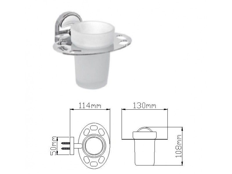 Стакан с настенным держателем Wisent WP2806-1 — изображение 2
