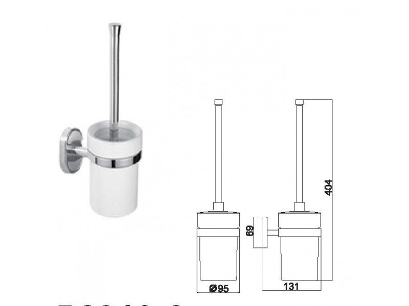 Ёршик для унитаза Wisent WP2810-2, настенный — изображение 2