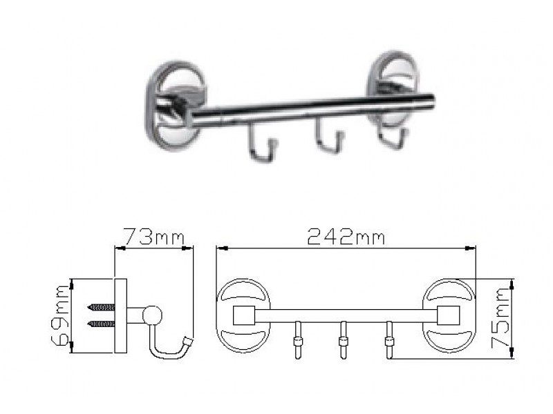 Планка с крючками Wisent WP2816-3 — изображение 2