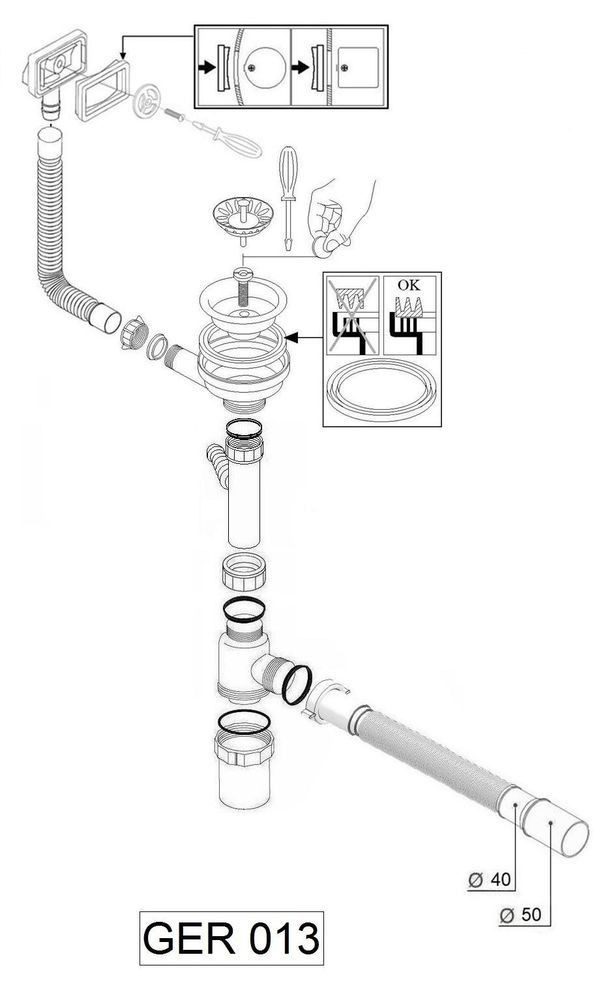 Сифон для кухонной мойки Wisent GER013 — изображение 5