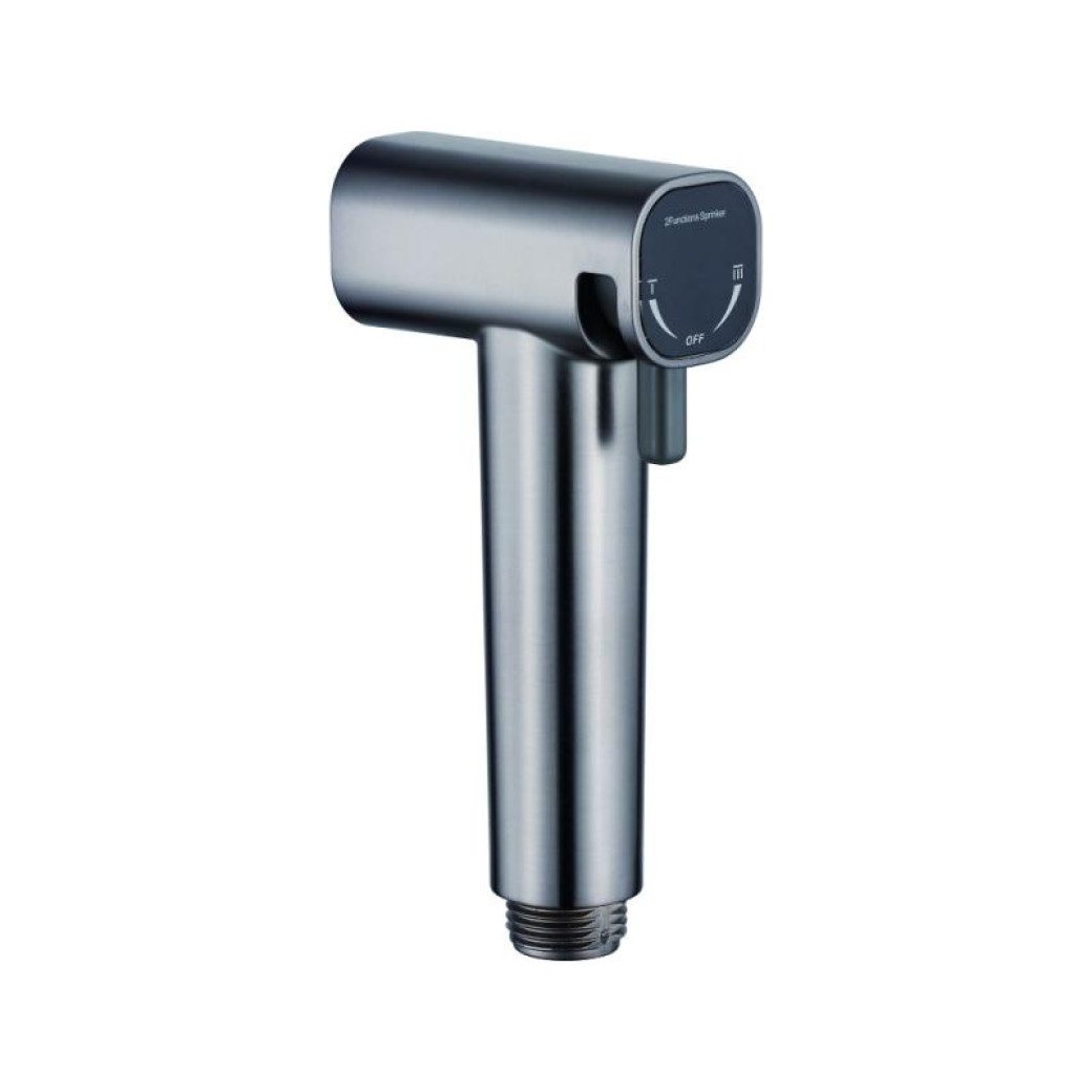 Гигиеническая лейка 2-режимная Gerhans К40180D, оружейная сталь