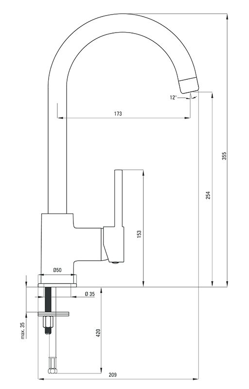 Смеситель для кухни DEANTE ASTER BCA 062M — изображение 7