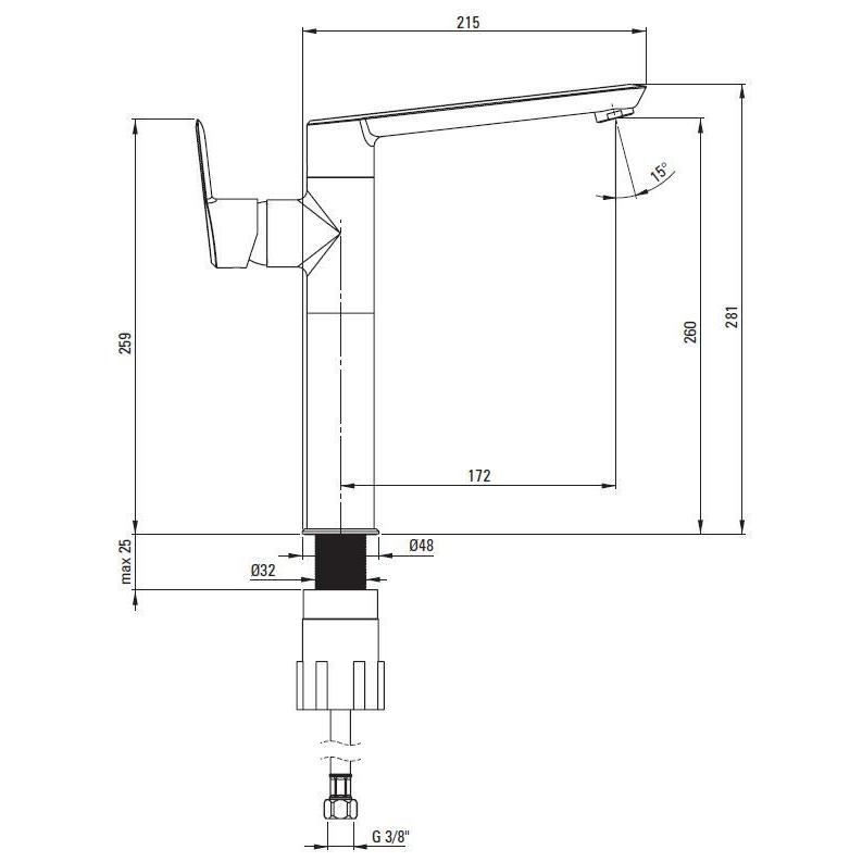 Смеситель для умывальника DEANTE ARNIKA ZLOTO BQA R20K — изображение 5