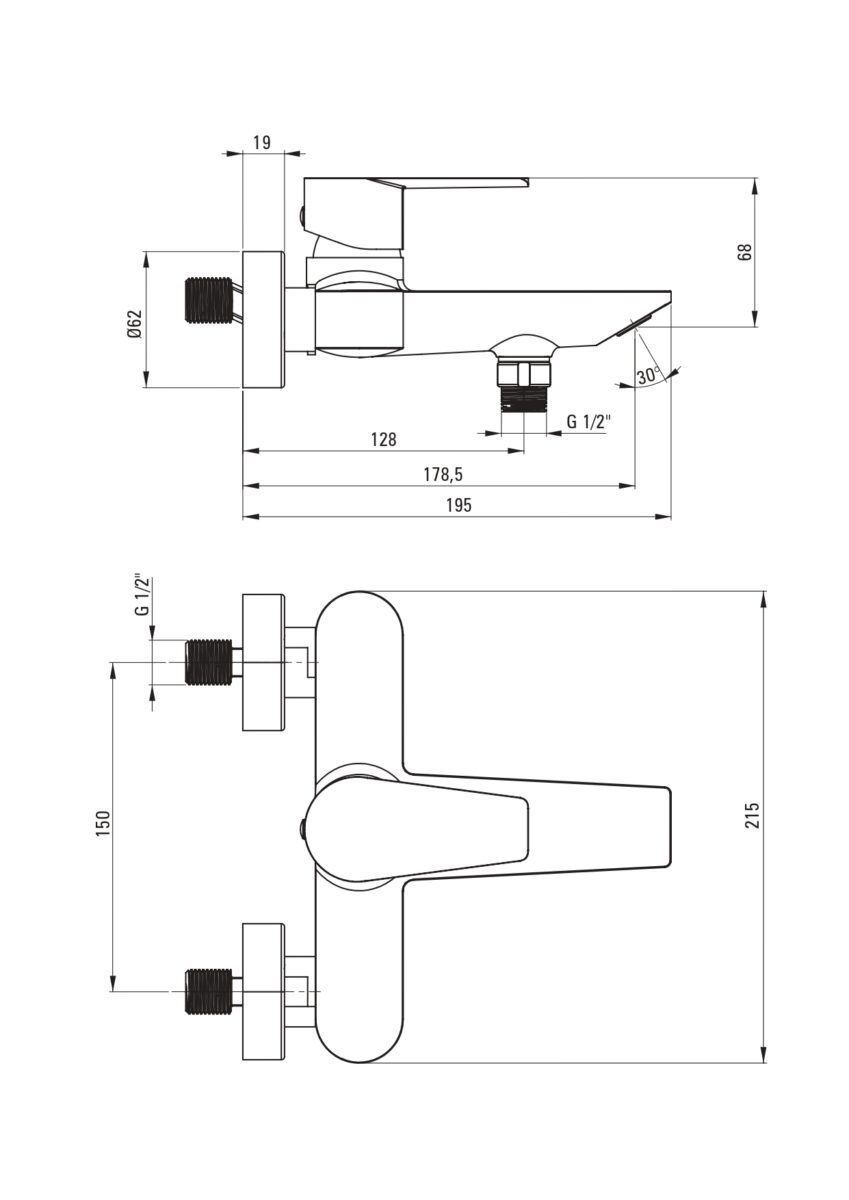 Смеситель для ванны DEANTE AGAWA BQG 010M — изображение 2