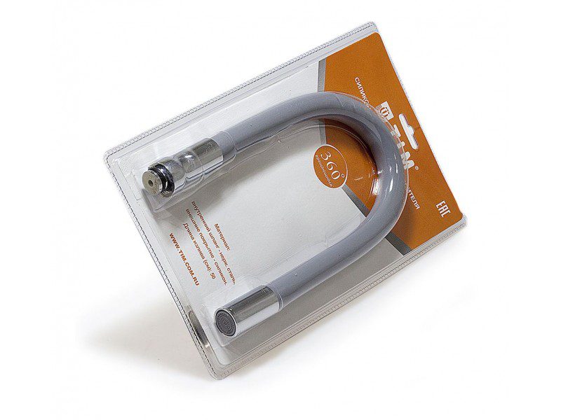 Гибкий излив для кухонного смесителя TIM C-L50-02GY, серый — изображение 7