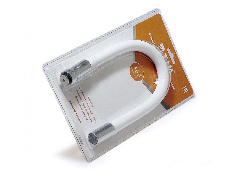 Гибкий излив для кухонного смесителя TIM C-L50-02WT, белый — изображение 3