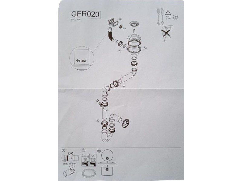 Сифон для кухонной мойки Wisent GER020 — изображение 5