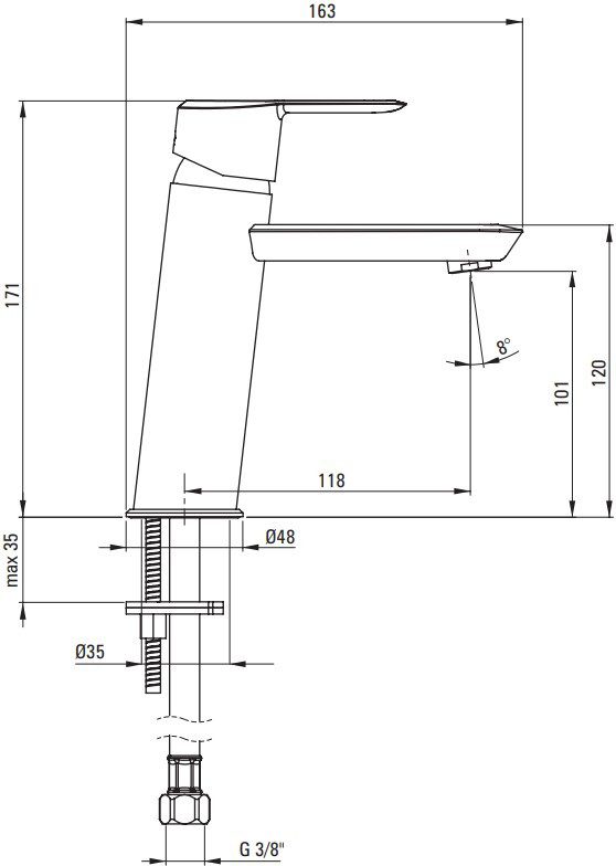 Смеситель для умывальника DEANTE ARNIKA NERO BQA N20M — изображение 9