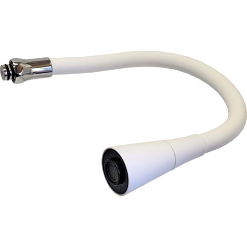 Гибкий излив для кухонного смесителя с лейкой Ledeme L7507-3, белый