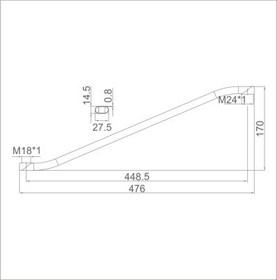 Излив смесителя для ванны и душа Ledeme L50S — изображение 2