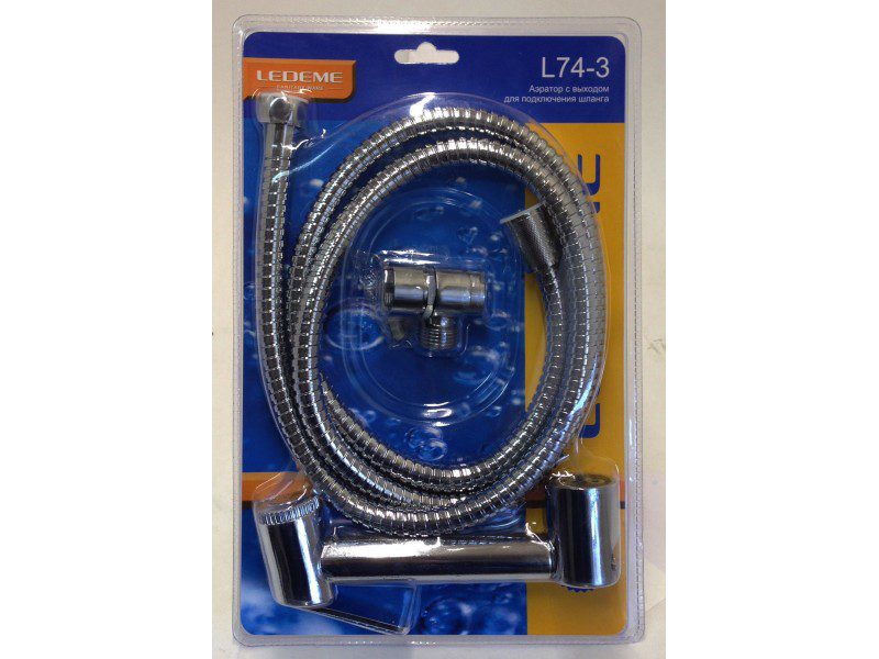 Аэратор с выходом для подключения шланга + шланг с г/лейкой Ledeme L74-3
