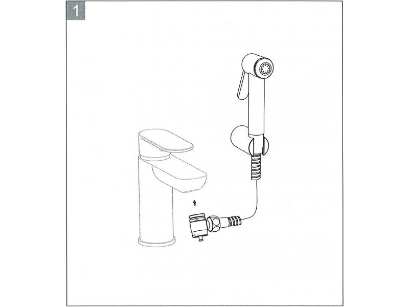 Аэратор с выходом для подключения шланга + шланг с г/лейкой Ledeme L74-3 — изображение 5