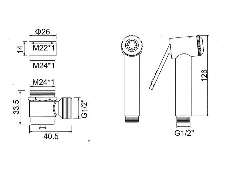 Аэратор с выходом для подключения шланга + шланг с г/лейкой Ledeme L74-3 — изображение 8