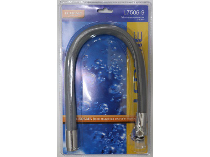 Гибкий излив для кухонного смесителя Ledeme L7506-9, серый — изображение 2