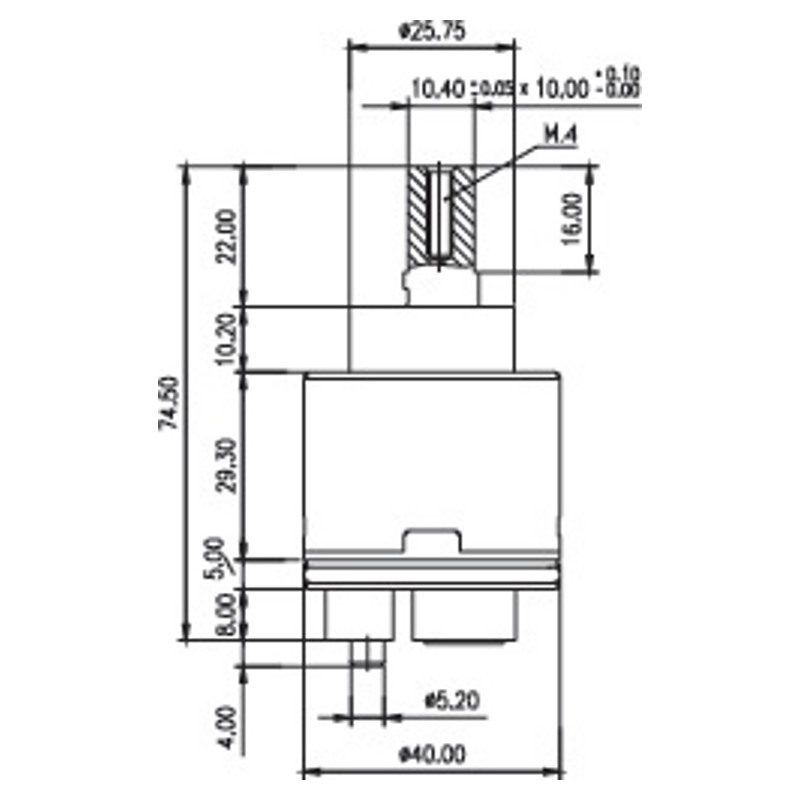 Керамический картридж 40мм Ledeme L50-5, на ножках — изображение 3