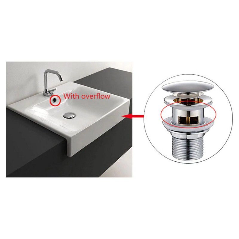 Донный клапан для умывальника Ledeme L65-2 с переливом — изображение 4