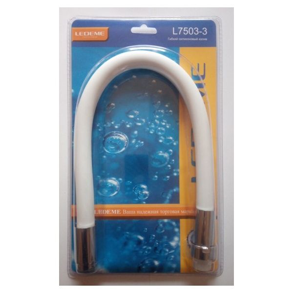 Гибкий излив для кухонного смесителя Ledeme L7503-3, белый — изображение 3