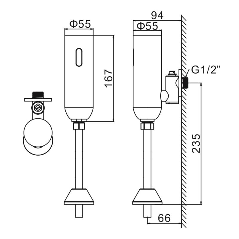 Сенсорный кран для писсуара Ledeme LH506-1 — изображение 2