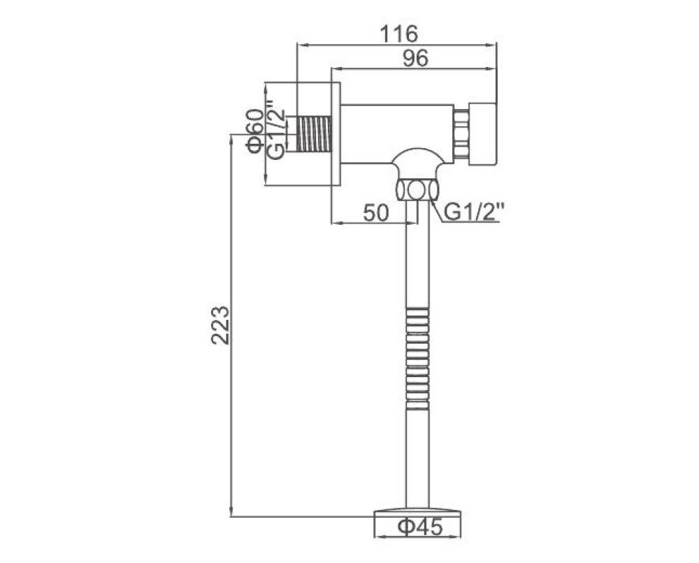 Смывное устройство для писсуара Ledeme LH506 — изображение 5