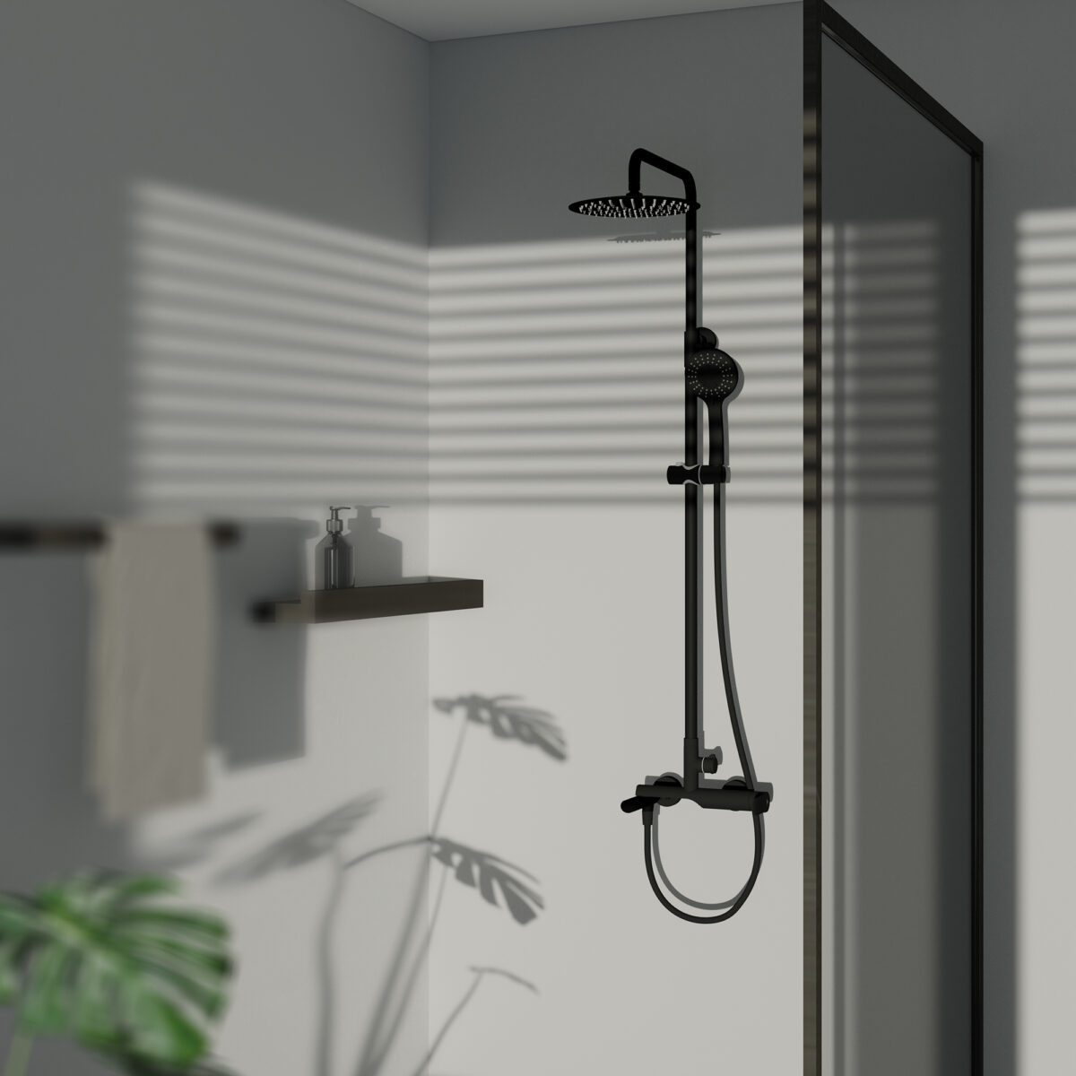 Душевая система Rubineta OLO(BK) + ULTRA-10(SW)(DW3/4) BK, 625123 — изображение 2