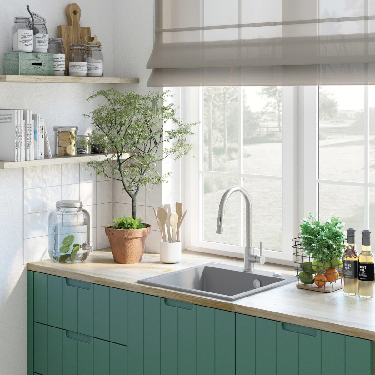 Смеситель для кухни в выдвижным изливом DEANTE LIMA BBM F72M — изображение 4