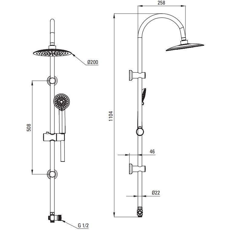 Душевая система без смесителя DEANTE NEO FRESH NBF 051K — изображение 5