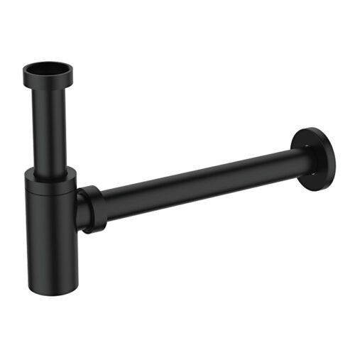 Сифон для умывальника бутылочный G5/4"-32 без донного клапана Ledeme L81B, чёрный