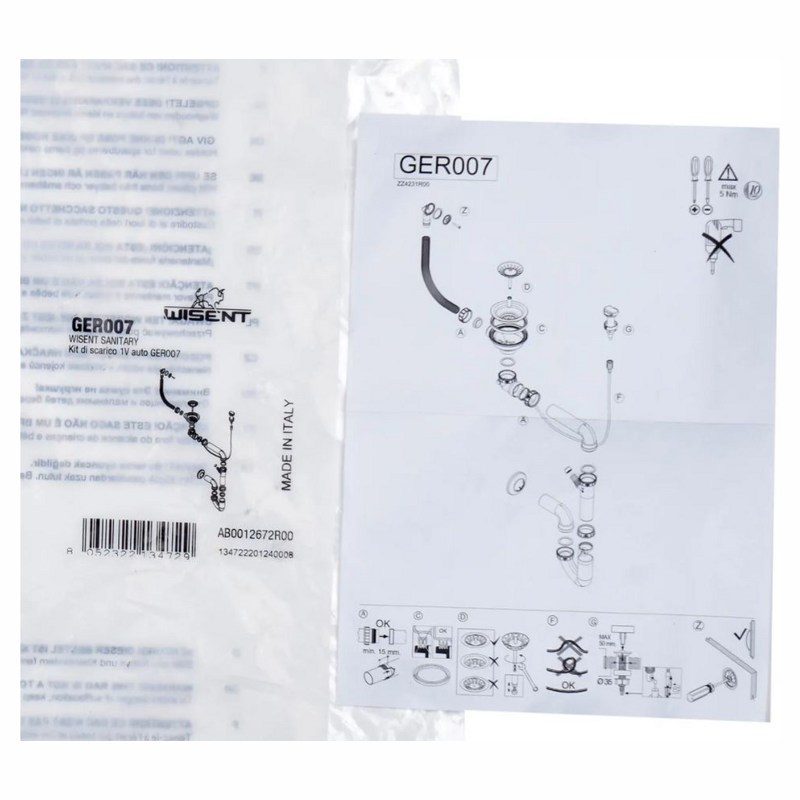 Сифон для кухонной мойки Wisent GER007 полуавтомат — изображение 3
