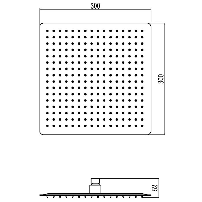 Верхняя лейка 30 x 30 см, тропический душ Ledeme L014-30 — изображение 2