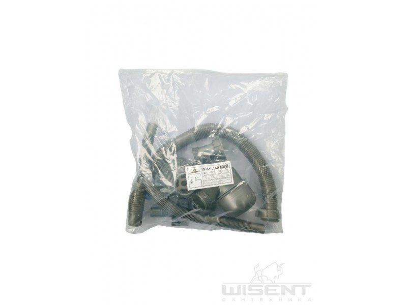 Сифон для кухонной мойки Wisent W02-114B, графит — изображение 3